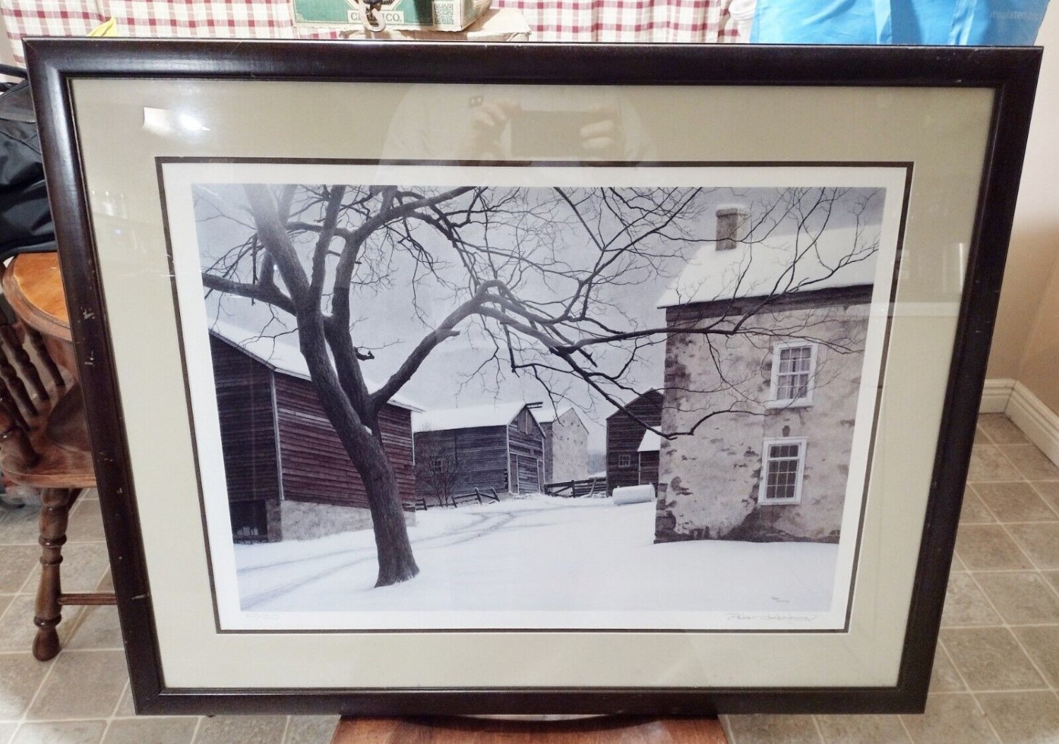 Peter Keating "Long Valley Farm" Signed Print 35" X 28" Framed