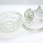 Anchor Hocking Clear Glass Chicken Hen On Basket Candy Or Trinket Dish
