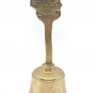 Vintage Brass 9 inch Tall Heavy Bell with Ship Design Handle