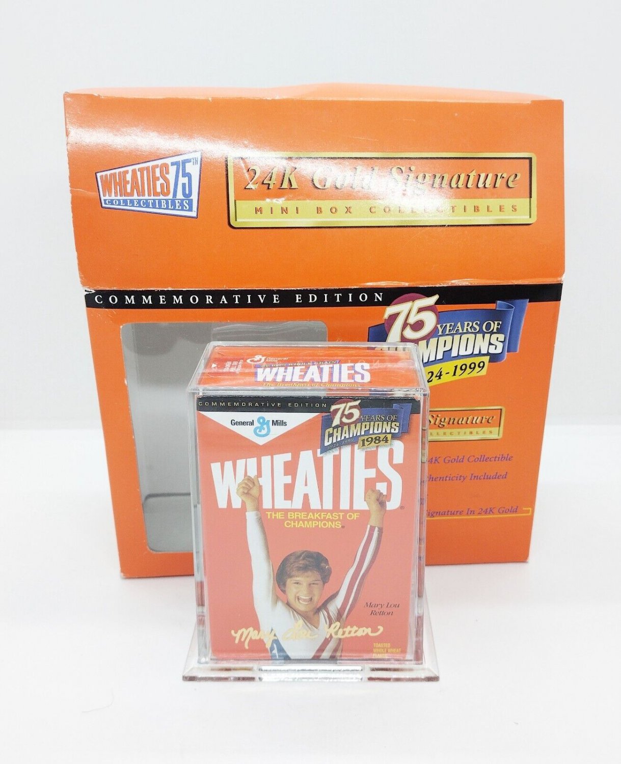 Mary Lou Retton 24k Gold Signature COA Wheaties Collectible Replica ...