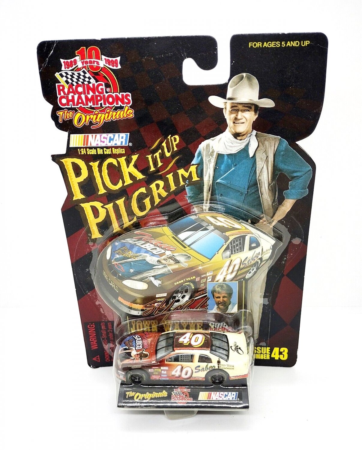 John Wayne Pick It Up Pilgrim #40 Sabco 1999 Racing Champions NASCAR Diecast Car