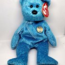 TY Beanie Baby Blue Classy The Bear 7.5 inch Beanbag Animal W/ Tags