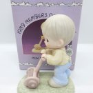 Precious Moments 1989 "Mow Power To Ya!" Members Only Porcelain Figurine