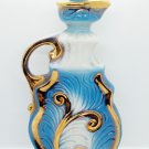 Jim Beam '70s Mirrored Blue With Gold Trim Empty Whiskey Decanter