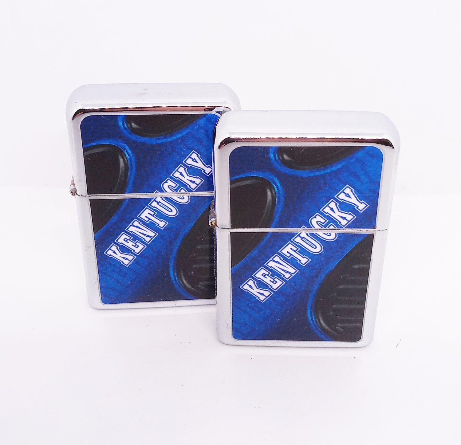 Victor Kentucky Design Refillable Soft Flame Oil Windproof Lighter-Lot Of 2