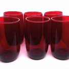 Anchor Hocking Ruby Red 4 1/2" High Tumbler Glasses