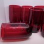 Anchor Hocking Ruby Red 4 1/2" High Tumbler Glasses
