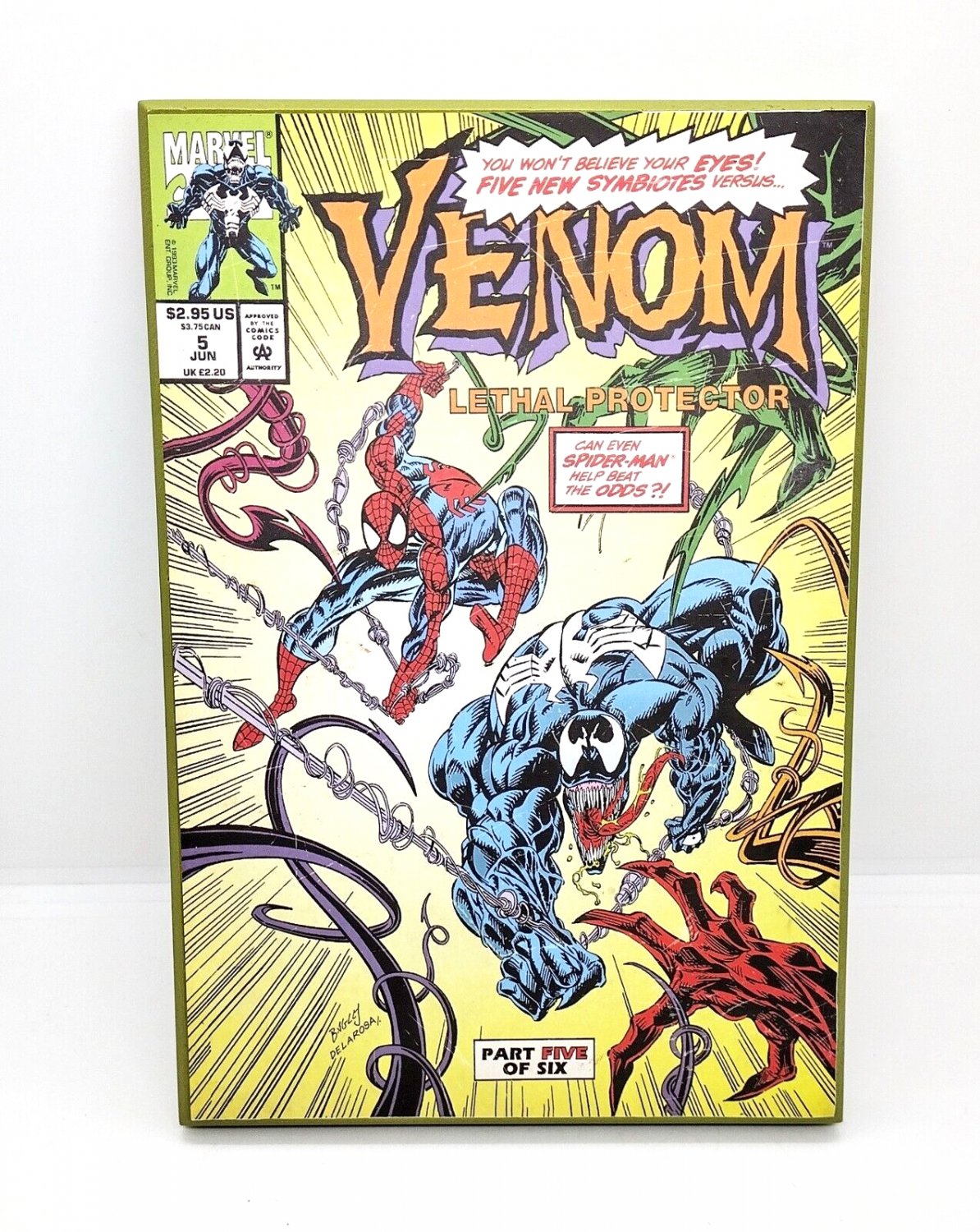 Venom & Spider Man Marvel Comic Book Hobby Lobby Wood Wall Decoration