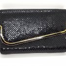 Glam Rock Black Mesh Vintage 80s? Convertible Clutch Handbag W/ Shoulder Strap