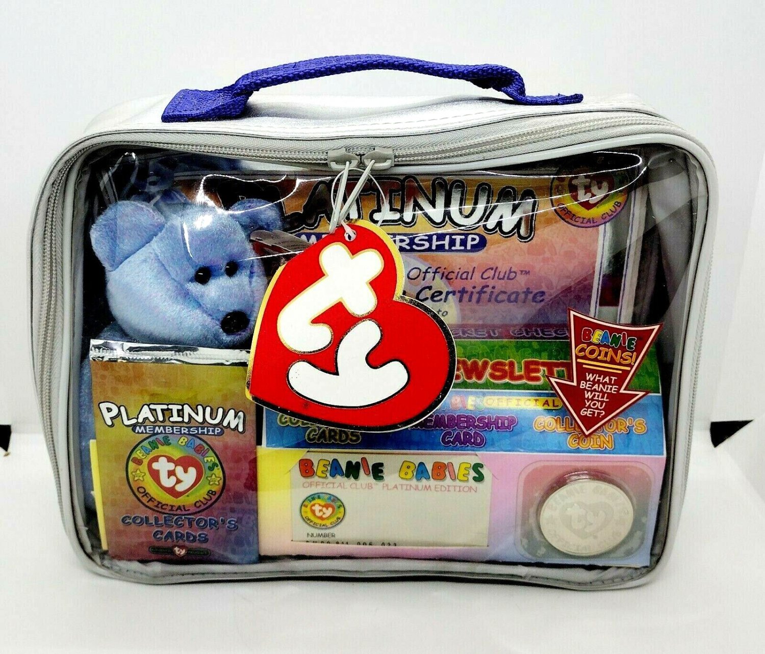 TY Beanie Babies 1999 Official Club Membership Kit Platinum Edition