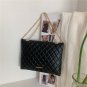 Shoulder Bag, Fashion Plaid, Pu Leather Crossbody Bags For Women - Black