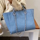 Tote Designer Shoulder Bag, Women's Luxury Bag - Blue