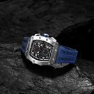 TSAR BOMBA Luxury Watches for Men 50M Waterproof Silicone Chronograph Quartz Wristwatch