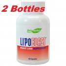 2 Bottle 180 capsule LIPOBLAST Extreme Diet Pills Weight Loss Detox Energy Booster