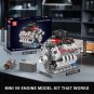 Mould King 10171 V8 Engine Motor Engineering Model Building Block Toy Kids Collection