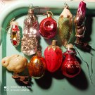 USSR Vintage Old Soviet Christmas Glass Ornament Decoration 9 pcs