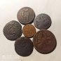 LOT 6 pcs OF RUSSIAN COINS OF DIFFERENT YEARS, 2 KOPEEK/KOPEYKA/DENGA