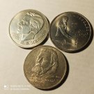 Set of coins 1 ruble great writers 3 pcs