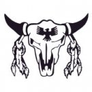 Southwestern Indian Cattle Skull Vinyl Auto Car Truck Window Decal Sticker #sku-010