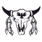 Southwestern Indian Cattle Skull Vinyl Auto Car Truck Window Decal Sticker #sku-010