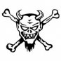 Gremlin Devil Skull and Crossed Bones Vinyl Auto Car Truck Window Decal Sticker #sku-012