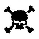 Blurry Effect Skull And Crossed Bones Vinyl Auto Car Truck Window Decal Sticker #sku-013