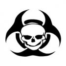 Biohazard Skull Logo Vinyl Car Truck Auto Window Decal Sticker #sku-014