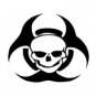 Biohazard Skull Logo Vinyl Car Truck Auto Window Decal Sticker #sku-014