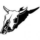 Desert Cattle Skull Vinyl Auto Car Truck Window Decal Sticker #sku-016