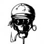 Smoking Skull Vinyl Window Decal Sticker #sku-021