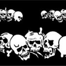 Multiple Skulls Window Decal Sticker Kit #sku-022