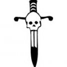 Dagger with Skull Window Decal Sticker sku-024
