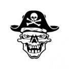 Pirate Skull Window Decal Sticker #sku-025