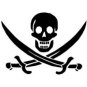 Pirate Skull with Crossed Swords Vinyl Window Graphic Decal sku-028