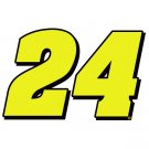4" Jeff Gordon Number 24 Vinyl Window Decal Sticker