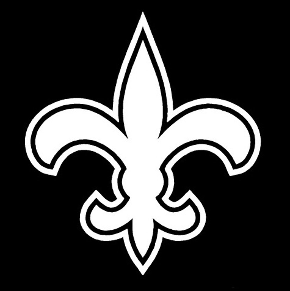 12' New Orleans Saints Flur De Lis Vinyl Decal Window Sticker for Who Dat  Fans S-01