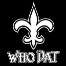 16" New Orleans Saints Who Dat Flur De Lis Vinyl Decal Window Sticker for Who Dat Fans WD-01