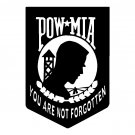 6" POW MIA You Are Not Forgotten Vinyl Decal Window Sticker