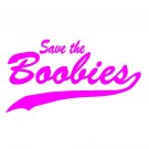 Save The Boobies Breast Cancer Vinyl Decal Window Sticker stb-001