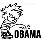 6" Calvin Pee Piss on Obama Vinyl Decal Window Sticker (Pack of 15)