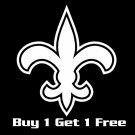 3" (Buy 1 Get 1 Free) New Orleans Saints Flur De Lis Vinyl Decals Window Stickers Who Dat  S-01