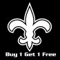 3" (Buy 1 Get 1 Free) New Orleans Saints Flur De Lis Vinyl Decals Window Stickers Who Dat  S-01