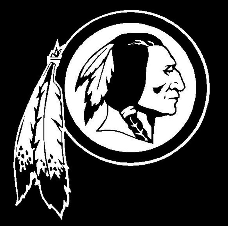 12 White Washington Redskins Vinyl Decals Window Stickers