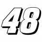 8" Jimmie Johnson 48 Window Decal Sticker 48jj-2c8