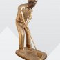 Brass Golfer Statue Bookends Golf Club