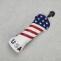 Golf Club Driver Fairway Wood Hybrid Head Cover USA Star Flag Style