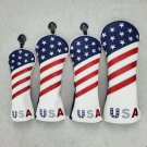 Golf Club Driver Fairway Wood Hybrid Head Cover USA Star Flag Style