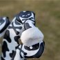 Golf Club Driver Fairway Wood Hybrid Head Cover Skeleton Skull Cartoon Black-White