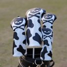 Golf Club Driver Fairway Wood Hybrid Head Cover Skeleton Skull Cartoon Black-White
