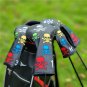 Golf Club Driver Fairway Wood Hybrid Head Cover Colorful Skull Cartoon Black